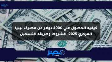 كيفية الحصول على 4000 دولار من مصرف ليبيا المركزي 2025: الشروط وطريقة التسجيل